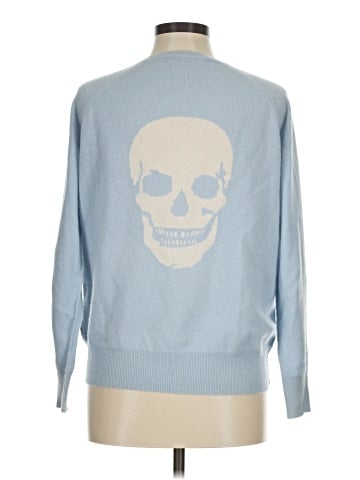 Skull Cashmere Pullover Sweater (view 2)