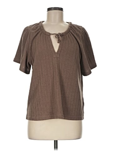 Madewell Pointelle Tie-Neck Tunic Top (view 1)