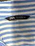 Zara Stripes Blue 3/4 Sleeve Blouse Size S - photo 7