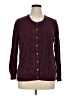Basic Editions Checkered-gingham Burgundy Cardigan Size 1X - photo 1