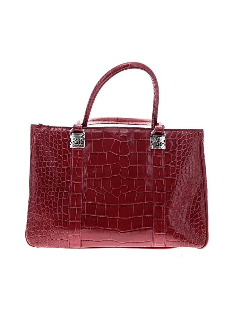 Pre-owned Brighton Satchel In Burgundy