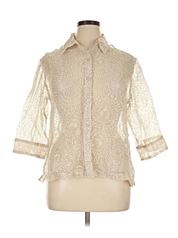 Choices 3/4 Sleeve Button-Down Shirt (view 1)