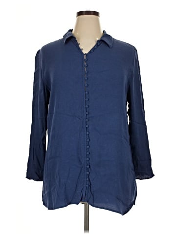 Soft Surroundings 3/4 Sleeve Button-Down Shirt (view 1)