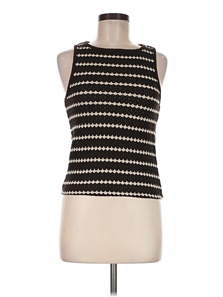 Pre-owned Mng Tank Top Black Halter Neckline Tops