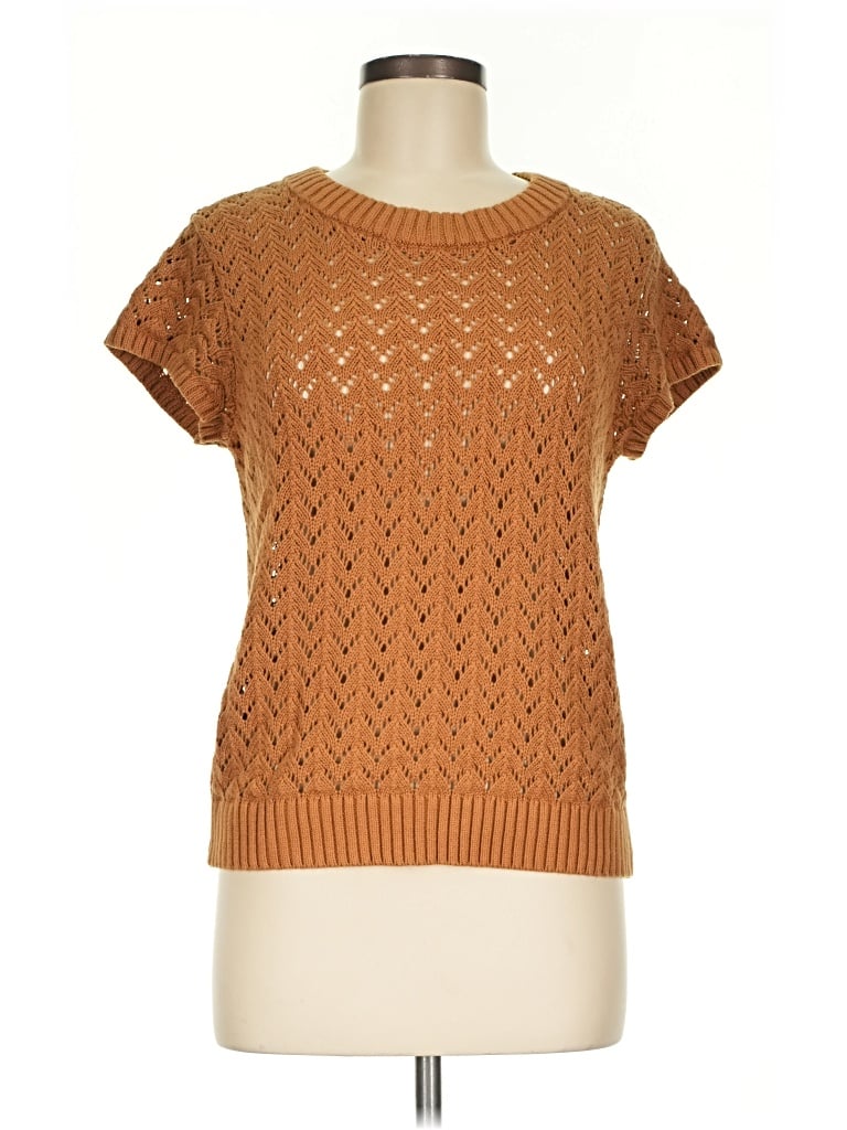 Pre-owned Ann Taylor Loft Sweater Vest In Orange