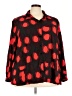 MULTIPLES Polka Dots Red Long Sleeve Blouse Size 3X - photo 1
