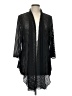 Travelers by Chico's 100% Polyester Black Kimono Size Lg (2) - photo 1