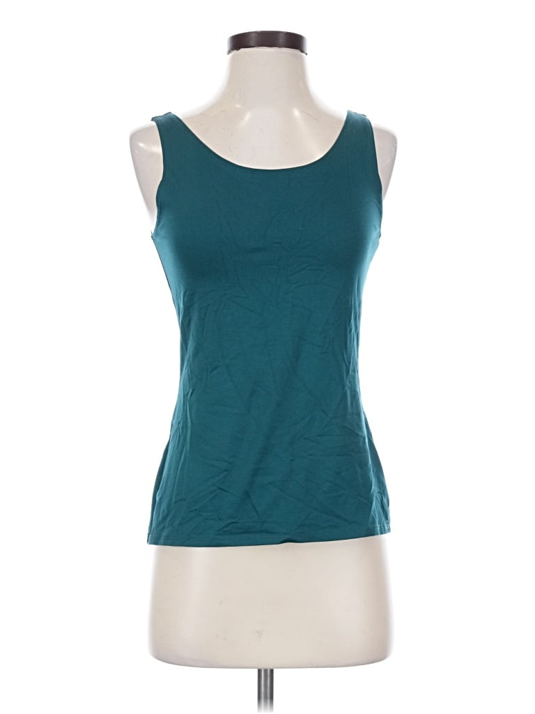 Pre-owned Van Heusen Tank Top Teal Strapless Neckline Tops