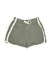 Tea 100% Cotton Color Block Green Athletic Shorts Size 7 - photo 1