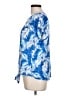One World 100% Polyester Blue Short Sleeve Blouse Size L - photo 5