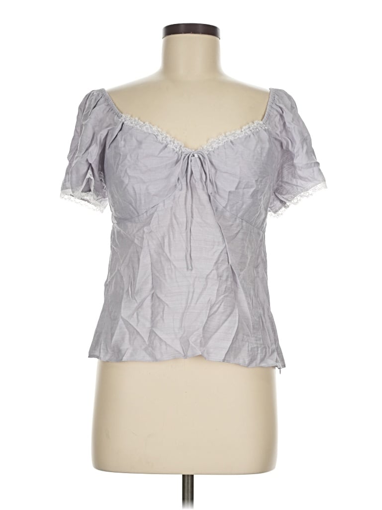 Express Short Sleeve Blouse In Silver