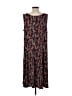 Perceptions Print Black Burgundy Casual Dress Size 1X - photo 2