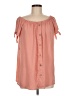 rue21 100% Polyester Pink Short Sleeve Blouse Size M - photo 1