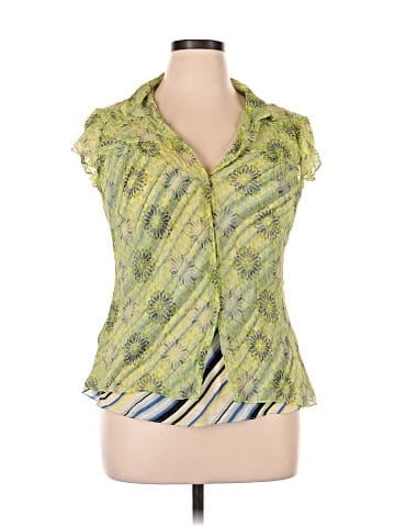 Ideology Short Sleeve Silk Top (view 1)