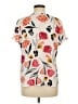 Van Heusen 100% Polyester Floral Ivory Short Sleeve Blouse Size M - photo 2