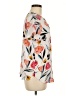 Van Heusen 100% Polyester Floral Ivory Short Sleeve Blouse Size M - photo 4