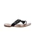 Coach 100% Leather Black Flip Flops Size 8 1/2 - photo 1