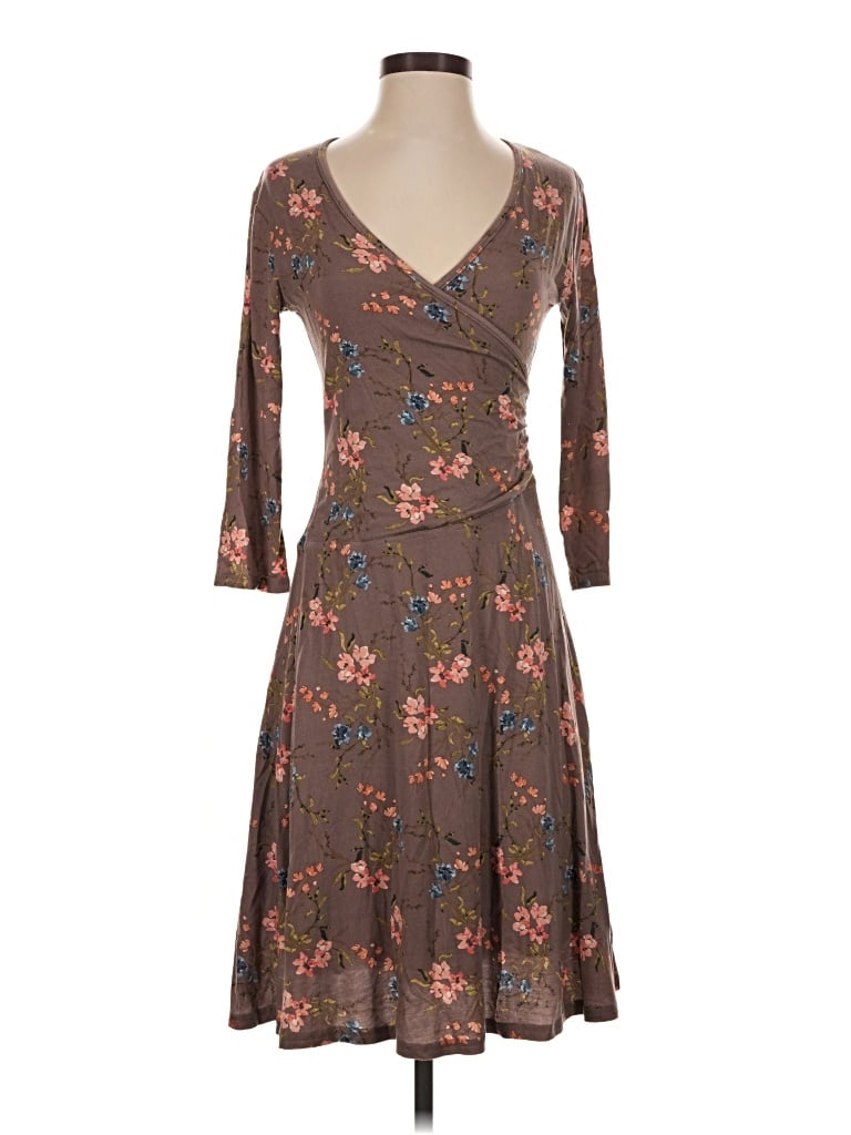 Pre-owned Garnet Hill Casual Dress In Brown