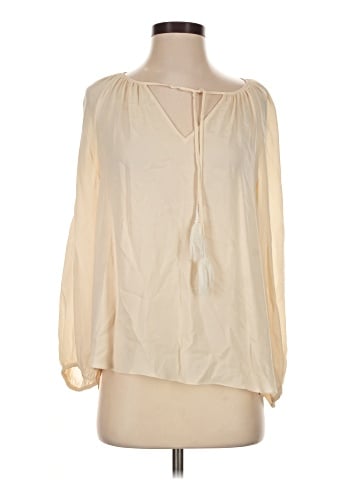 Diane von Furstenberg Long Sleeve Silk Top (view 1)