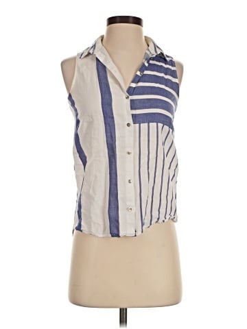 Zara Basic Sleeveless Button-Down Shirt (view 1)