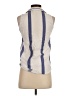 Zara Basic Stripes Blue Sleeveless Button-Down Shirt Size XS - photo 2