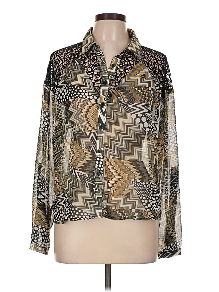 Tcec Long Sleeve Blouse In Brown