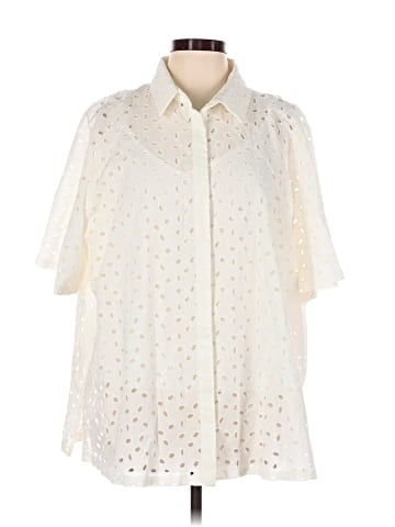 Voyage by Marina Rinaldi Short Sleeve Blouse (view 1)