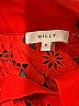 Milly 100% Polyester Red 3/4 Sleeve Blouse Size M - photo 6