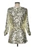 Boston Proper 100% Polyester Gold 3/4 Sleeve Top Size M - photo 2