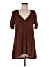 Pol 100% Polyester Brown Short Sleeve Top Size M - photo 1