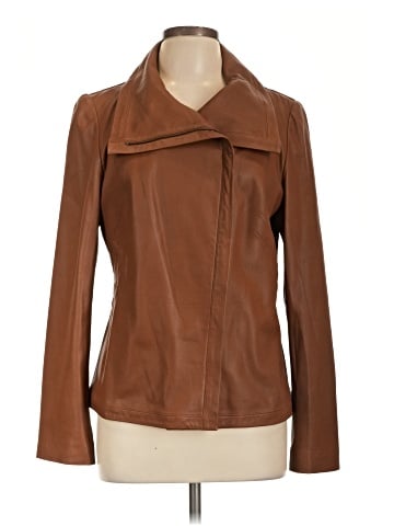 Elie Tahari Leather Jacket (view 1)