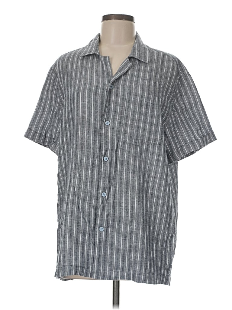 Pre-owned Rails Short Sleeve Button Down Shirt In Gray