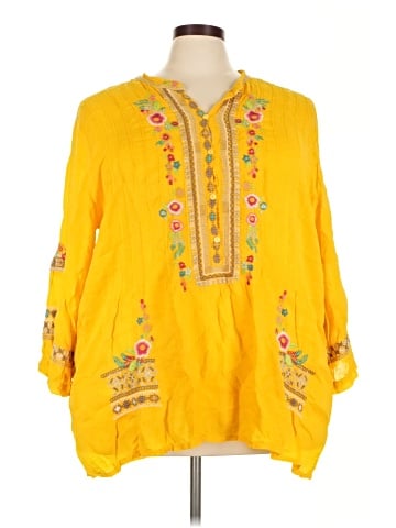 Johnny Was 3/4 Sleeve Blouse (view 1)