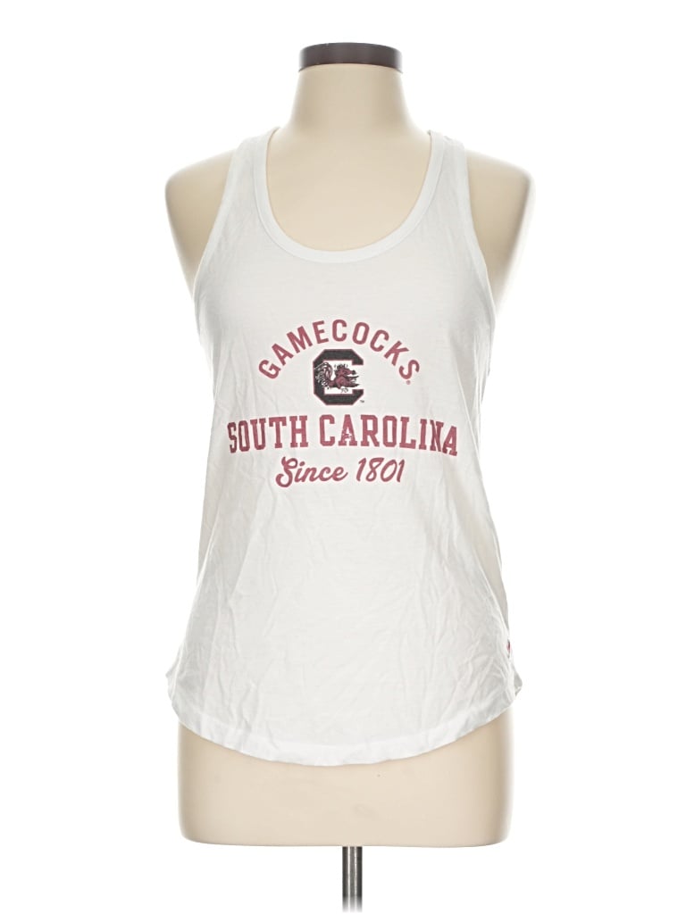 Pre-owned League Tank Top White Halter Neckline Tops