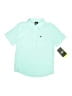 Under Armour 100% Polyester Solid Teal Short Sleeve Button-Down Shirt Size S (youth) - photo 1