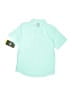 Under Armour 100% Polyester Solid Teal Short Sleeve Button-Down Shirt Size S (youth) - photo 2
