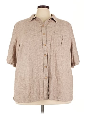 White Stag 3/4 Sleeve Button-Down Shirt (view 1)