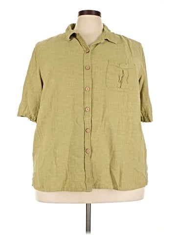 White Stag 3/4 Sleeve Button-Down Shirt (view 1)