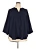 41Hawthorn 100% Polyester Blue 3/4 Sleeve Blouse Size 2X - photo 1