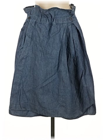 Jil Sander Navy Denim Skirt (view 1)