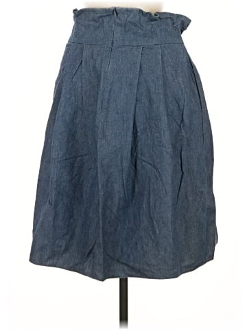 Jil Sander Navy Denim Skirt (view 2)