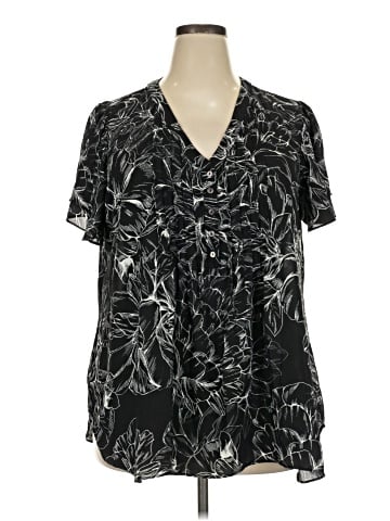 Rose + Olive Short Sleeve Blouse (view 1)