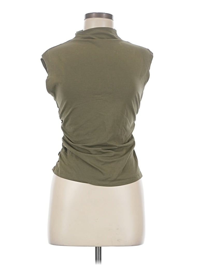 Pre-owned Weekend Sleeveless Top Green Cowl Neck Tops