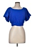 Free People Blue Short Sleeve Top Size M - photo 1