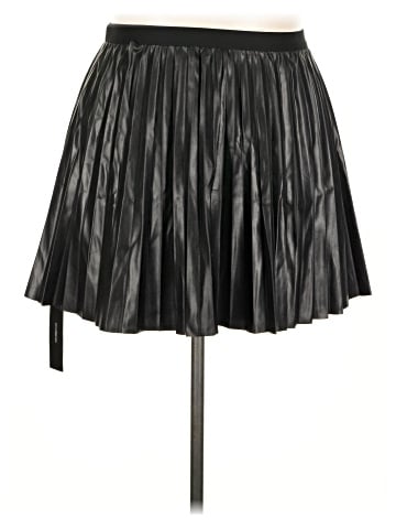 Allegra K Faux Leather Skirt (view 1)