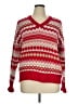 Talbots Chevron-herringbone Red Pullover Sweater Size XL - photo 1