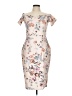 Missguided Floral Ivory Cocktail Dress Size 10 - photo 1