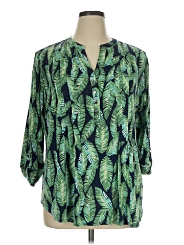 Kim Rogers 3/4 Sleeve Henley (view 1)