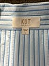 Kut from the Kloth Stripes Blue Long Sleeve Button-Down Shirt Size L - photo 7