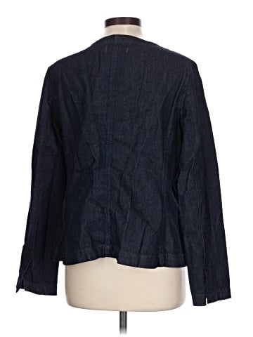 Madewell Denim Collarless Jacket in Rinse Wash (view 2)